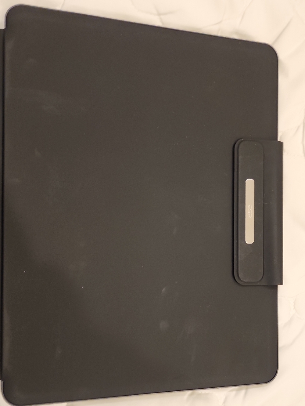 Black Tablet Folio Case with Magnetic Strap